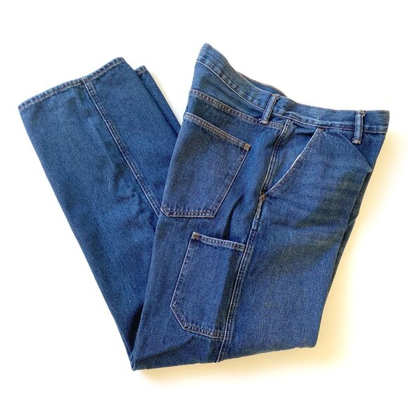 Gap Mens 90s Loose Carpenter Jeans 33x32 Relaxed Fit Dark Wash - Picture 5 of 12